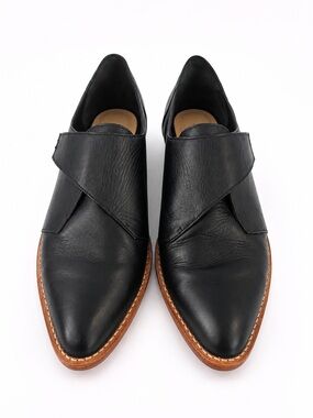 Loeffler Randall Black Leather Pointed Toe Flats / Loafers Size 8B Quiet Luxury